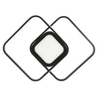 LED-DECKENLEUCHTE Carl 38.8/38.8/4.7 cm - Schwarz, Metall (38.8/38.8/4.7cm) - Nettlife