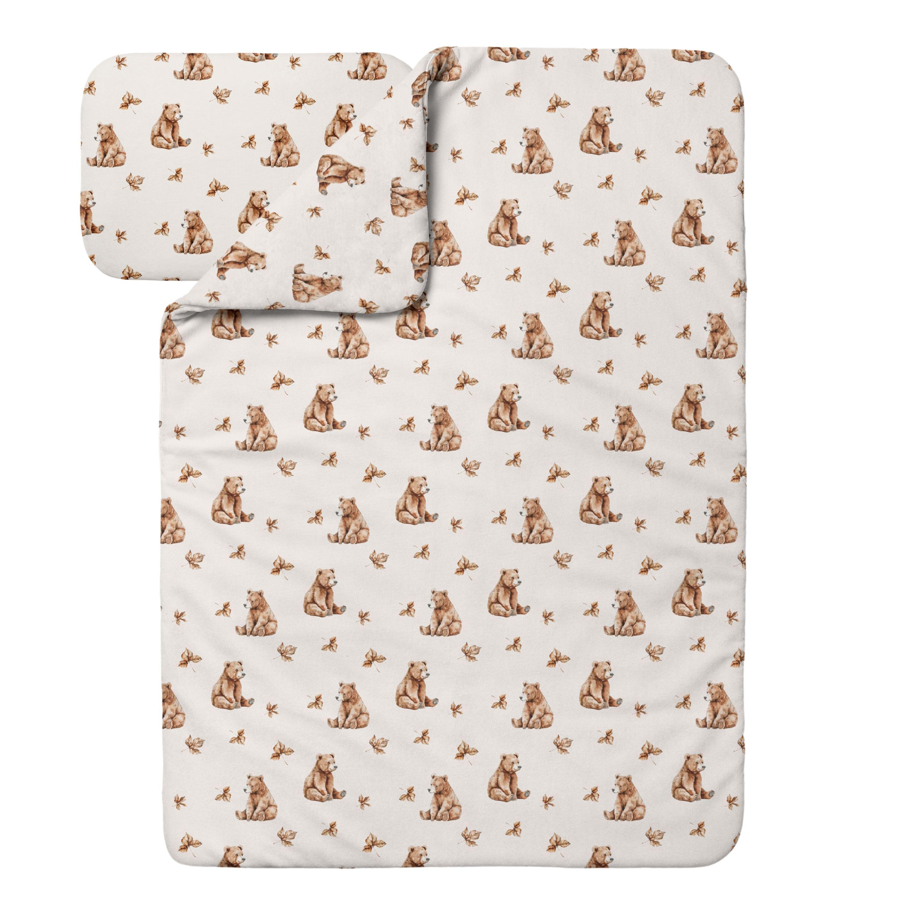 BABY Bambus-Bettwäsche Bärchen - Beige, Textil (100/135cm) - waldin