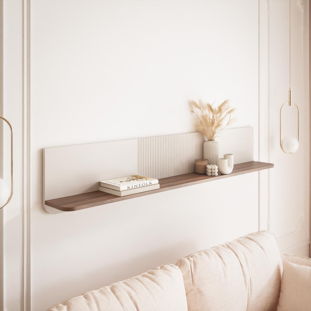 HÄNGEREGAL NAVANI 150 cm – Kaschmir / Nussbaum - Kaschmir/Nussbaumfarben, Holzwerkstoff (150/42/22cm) - Idohome