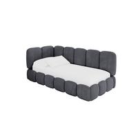 EINZELLBETT Jugendbett mit Bettkasten, Rechts - AVRY 100x200 Dunkelgrau - Titanfarben/Graphitfarben, Holzwerkstoff/Textil (100/200cm) - ALTDECOR