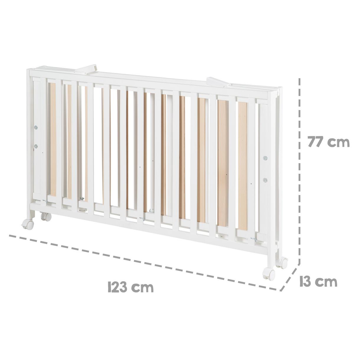 KLAPPBETT 60x120 cm weiß - Weiß, Holzwerkstoff (60/120cm) - Roba
