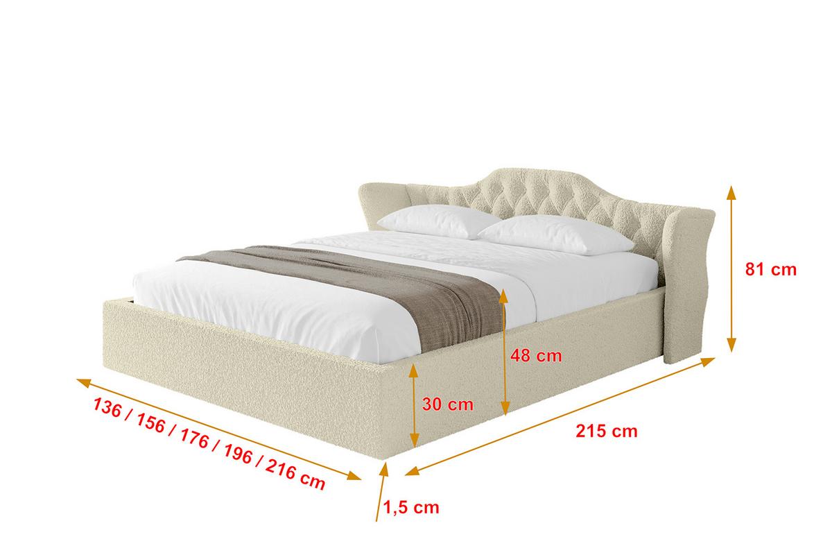POLSTERBETT mit Bettkasten und Lattenrost, Boxbett ohne Matratze - ZORAN-V1 120x200 Beige - Taupe, Holzwerkstoff/Textil (120/200cm) - ALTDECOR