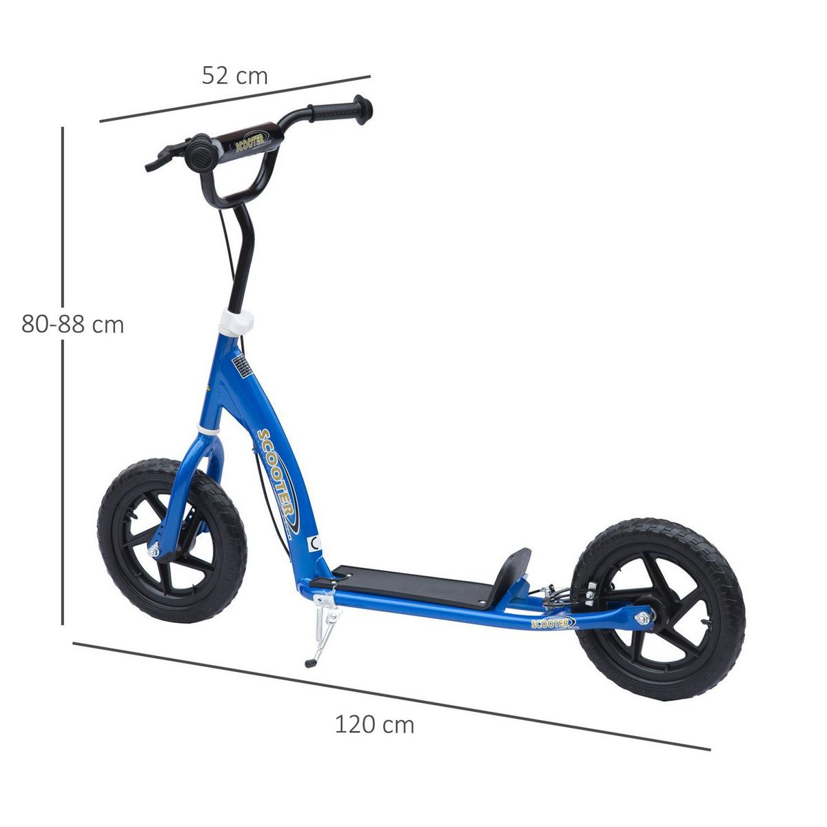 KINDERROLLER, Schwarz/Rosa/Blau/Rot, Stahl+ PVA - Blau, Metall (120/52/80cm) - HOMCOM