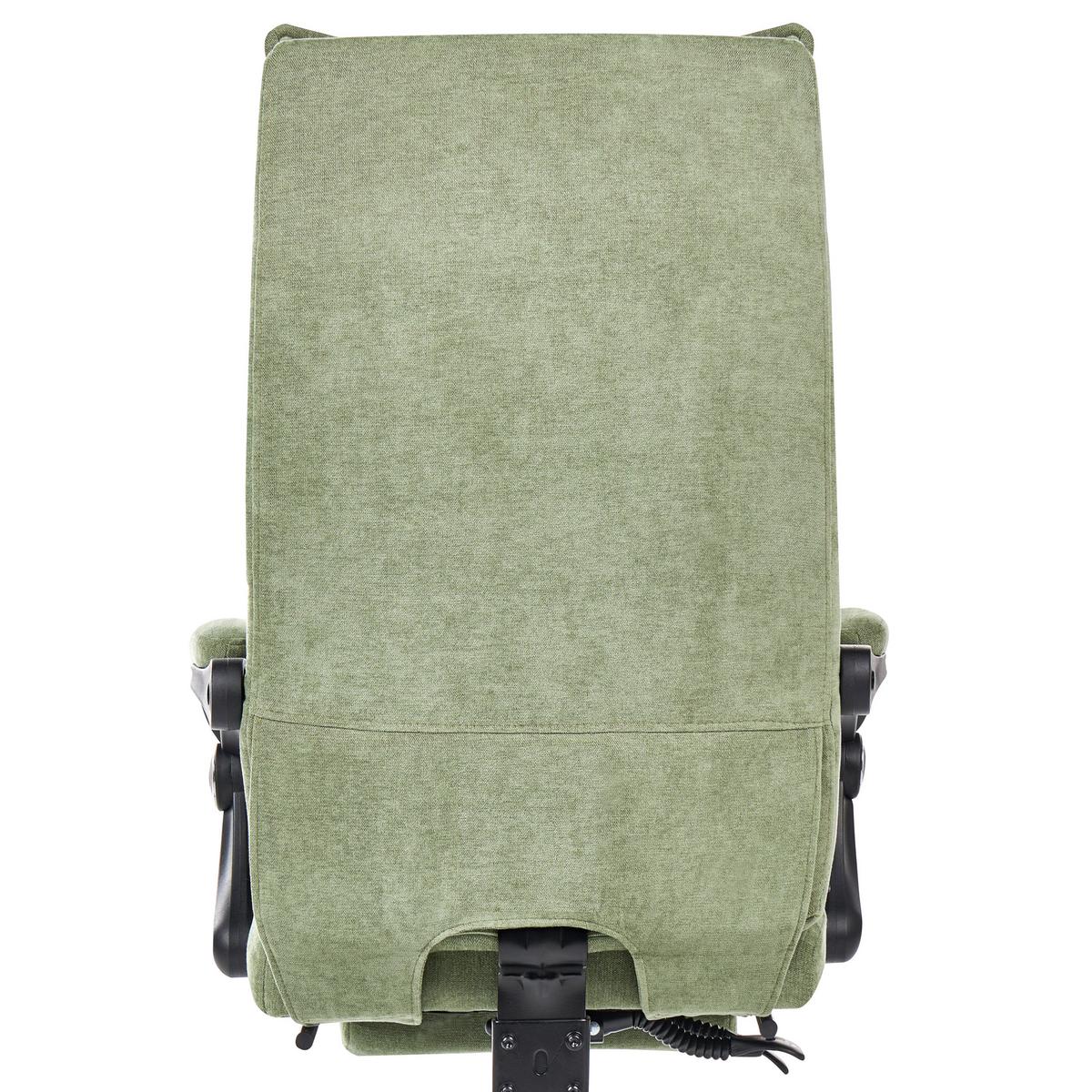 CHEFSESSEL Chenillegewebe Grün Eaton - Grün, Textil (50/114/66cm) - Beliani