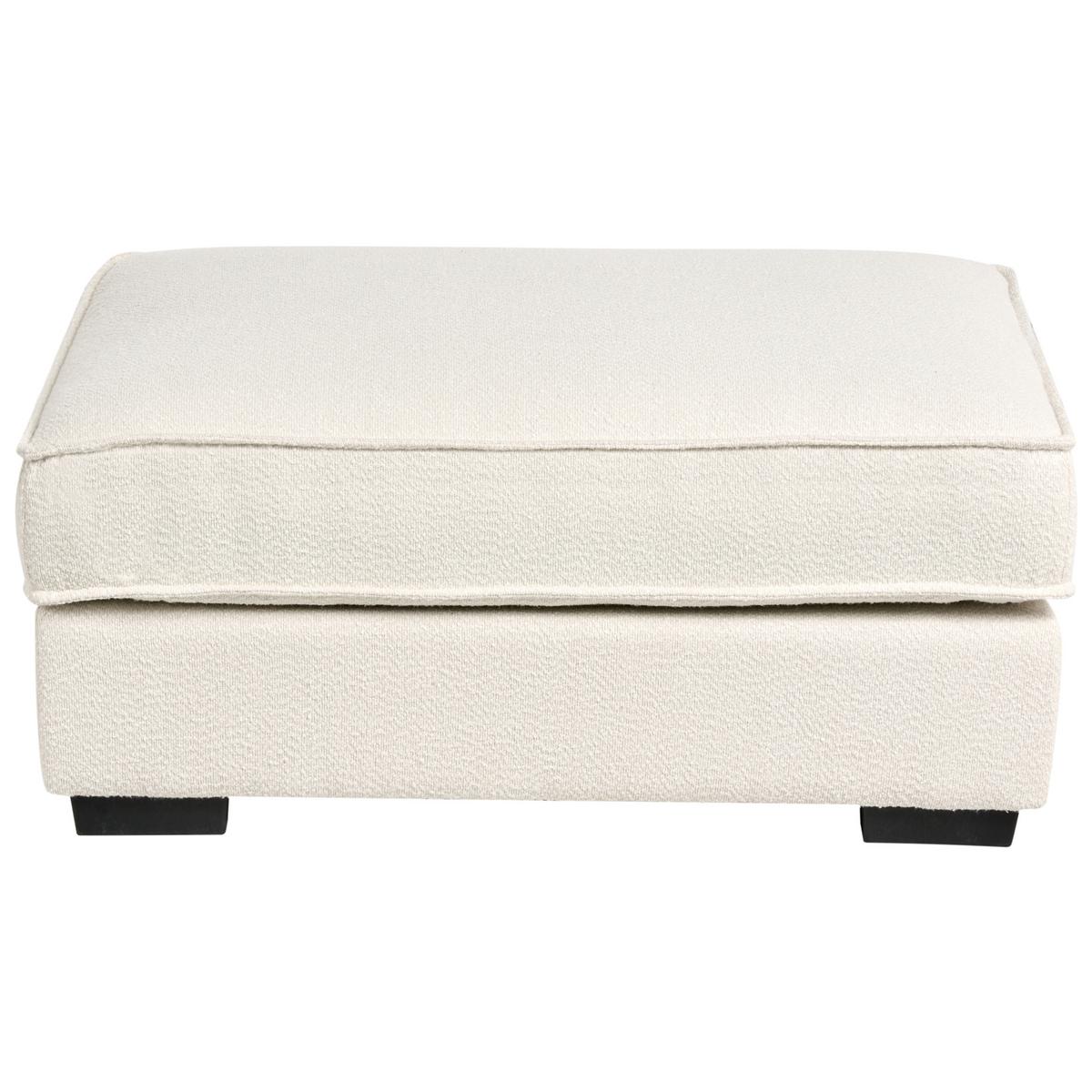 OTTOMANE Hellbeige Kolding - Beige/Schwarz, Textil (94/45/65cm) - Beliani