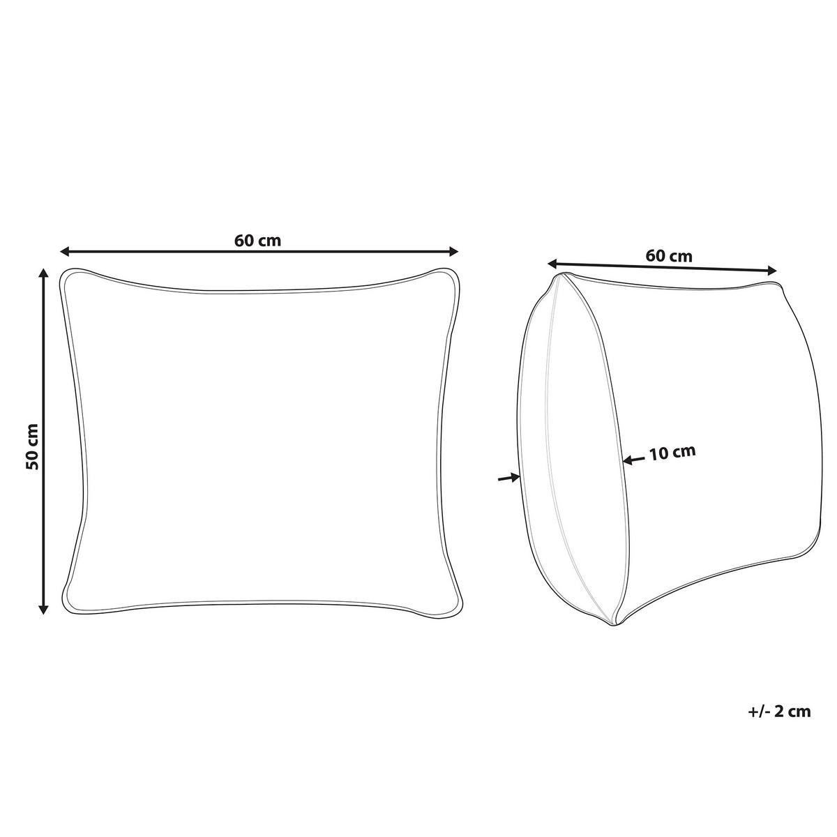 KOPFKISSEN Weiß 60/50 cm Vihren - Weiß, Naturmaterialien (60/50cm) - Beliani