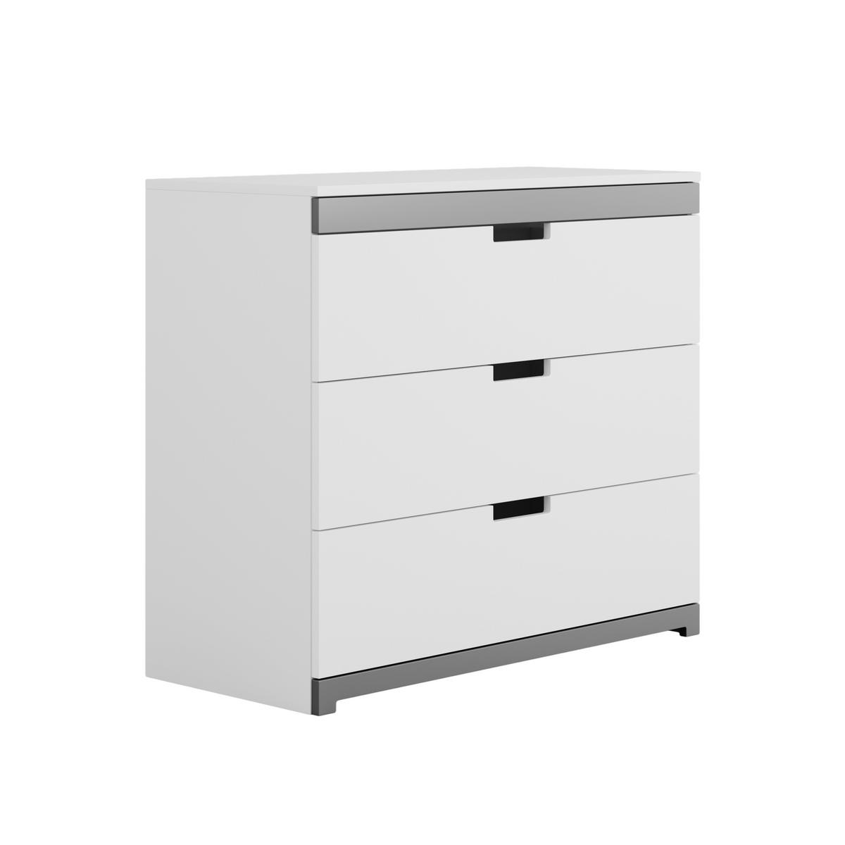 KOMMODE TOMI Weiß Weiß 100/90/45 - Weiß, Holzwerkstoff (100/90/45cm) - RAUMHIRSCH FURNITURE