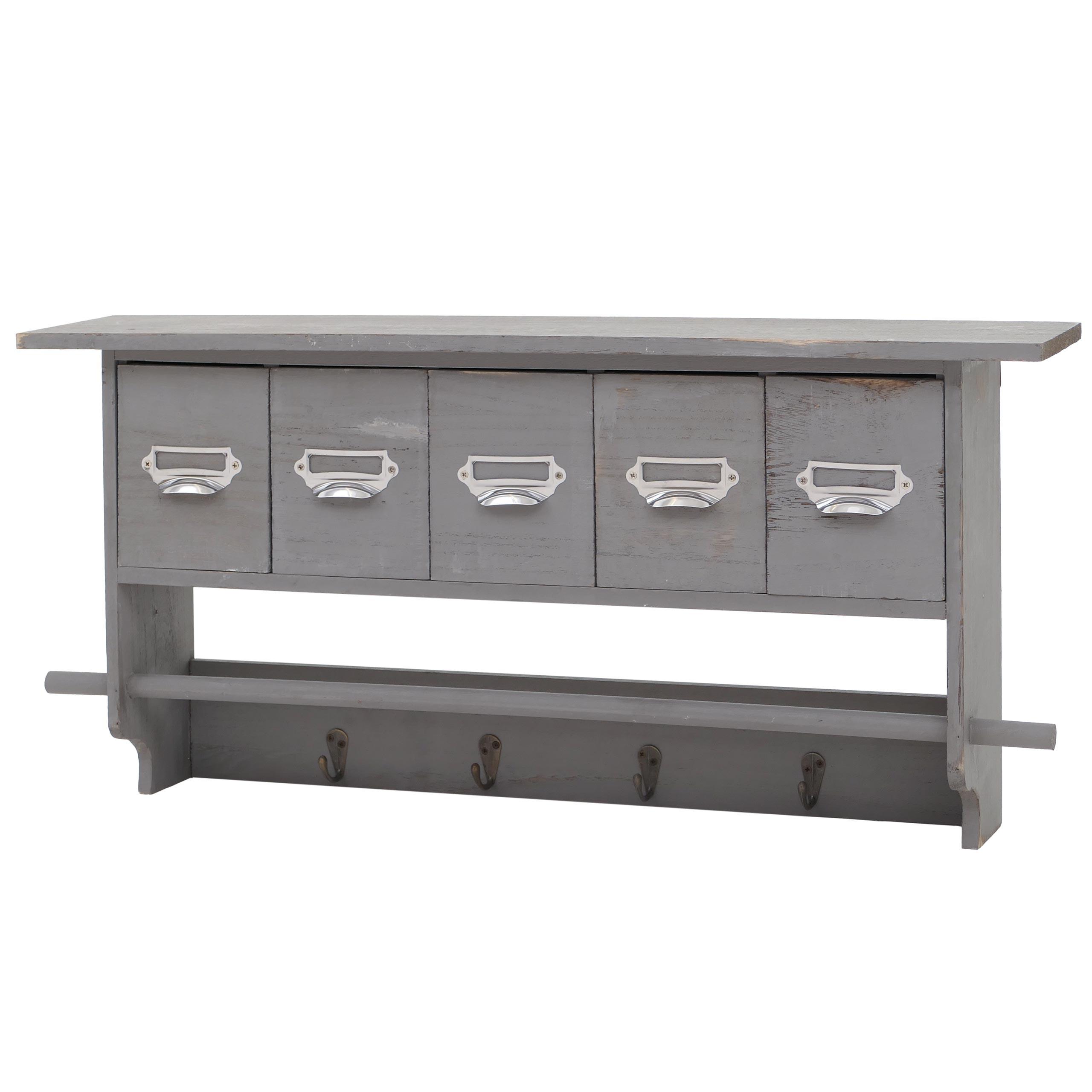 GARDEROBE Grau - Grau, Holz (65/32/13cm) - MCW
