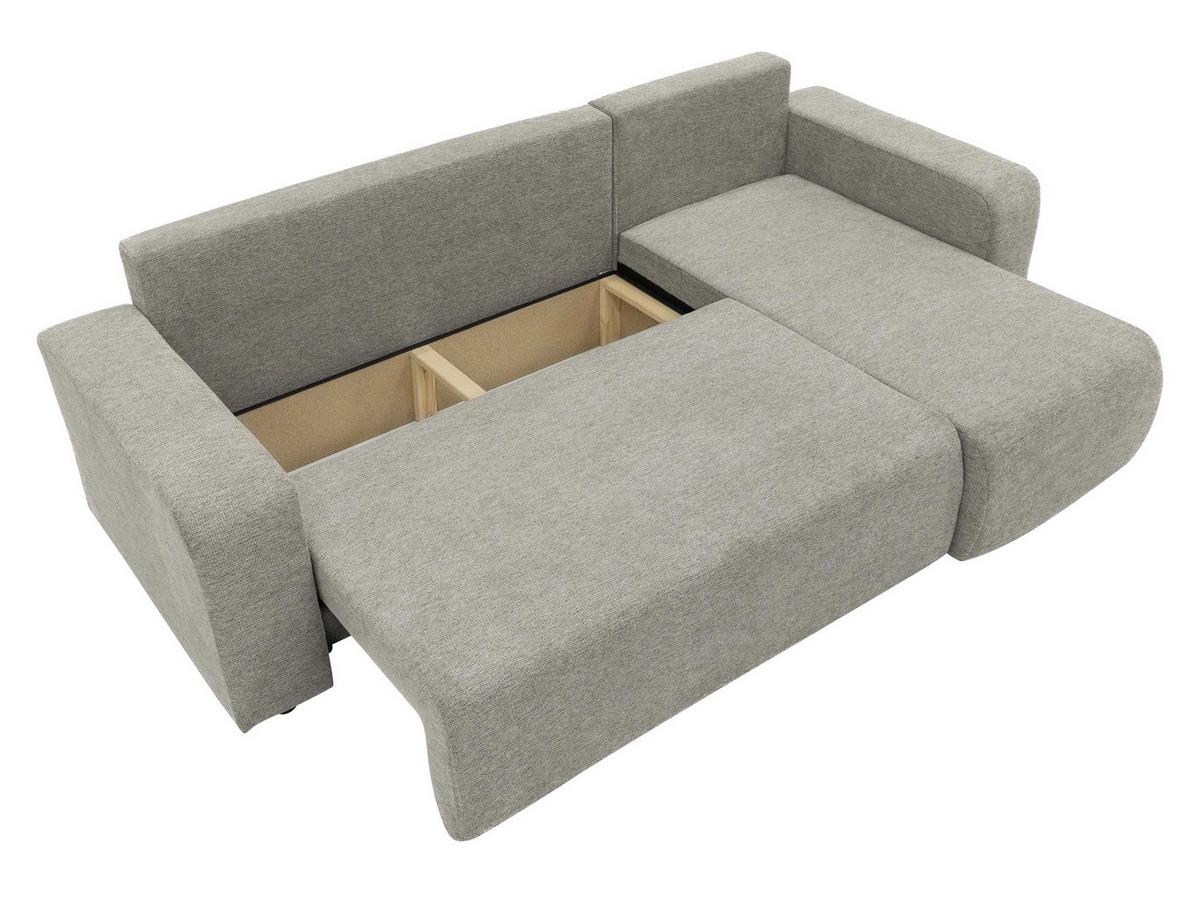 ECKSOFA Piano - Hellbraun/Schwarz, Holz/Kunststoff (244/145cm) - MIRJAN24