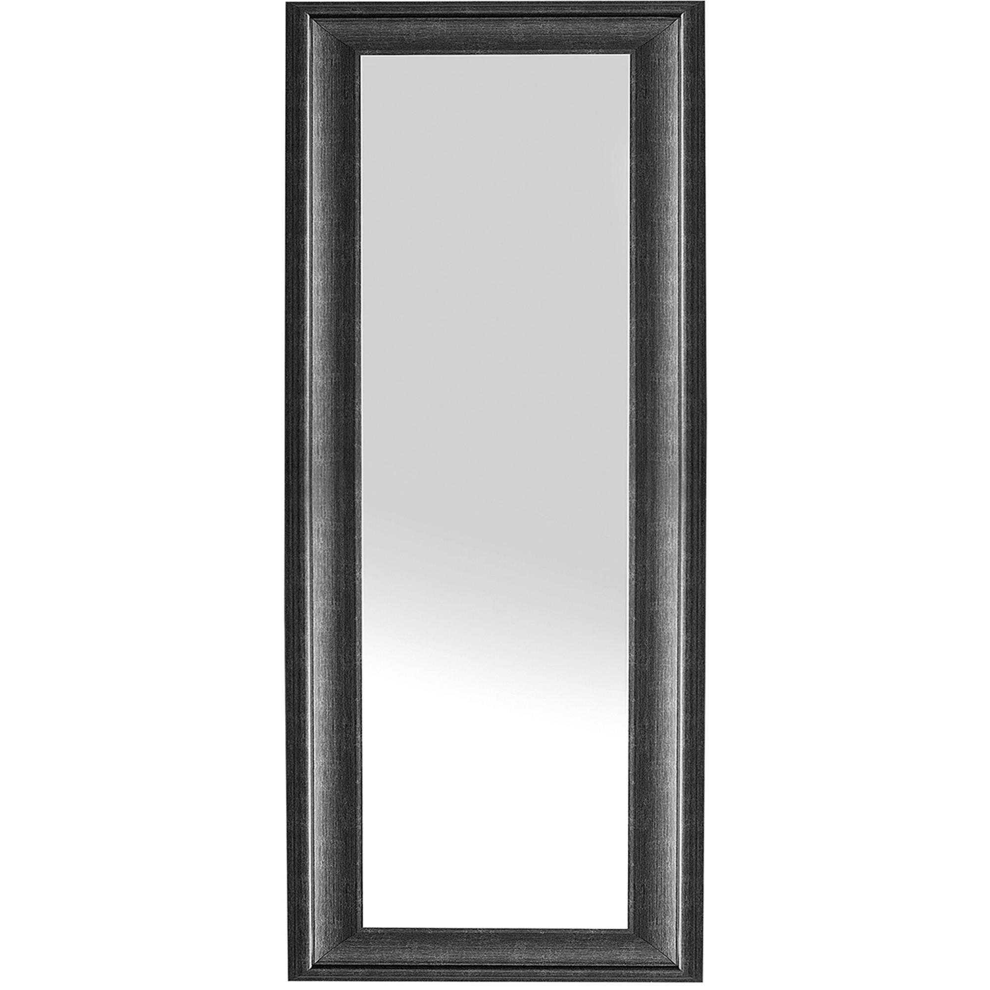 WANDSPIEGEL Schwarz rechteckig 51/141 cm Lunel - Schwarz, Kunststoff (51/141/3cm) - Beliani