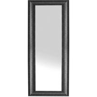 WANDSPIEGEL Schwarz rechteckig 51/141 cm Lunel - Schwarz, Kunststoff (51/141/3cm) - Beliani