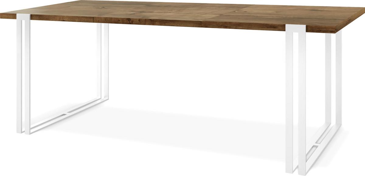 ESSTISCH Lilo rechteckig ausziehbar, Lefkas Eiche 140-240/80/76 cm - Alteiche/Weiß, Holzwerkstoff/Metall (80/240/76cm) - WFL GROUP