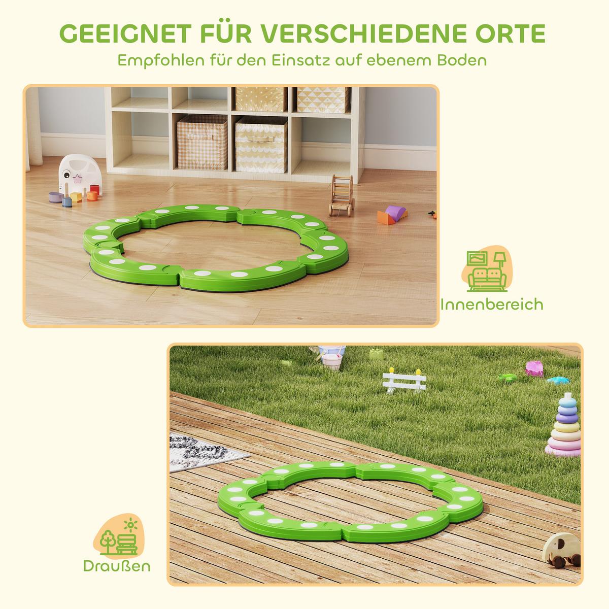 KINDER-SCHWEBEBALKEN TPE Kunststoff Grün - Grün, Kunststoff (101/7/101cm) - AIYAPLAY