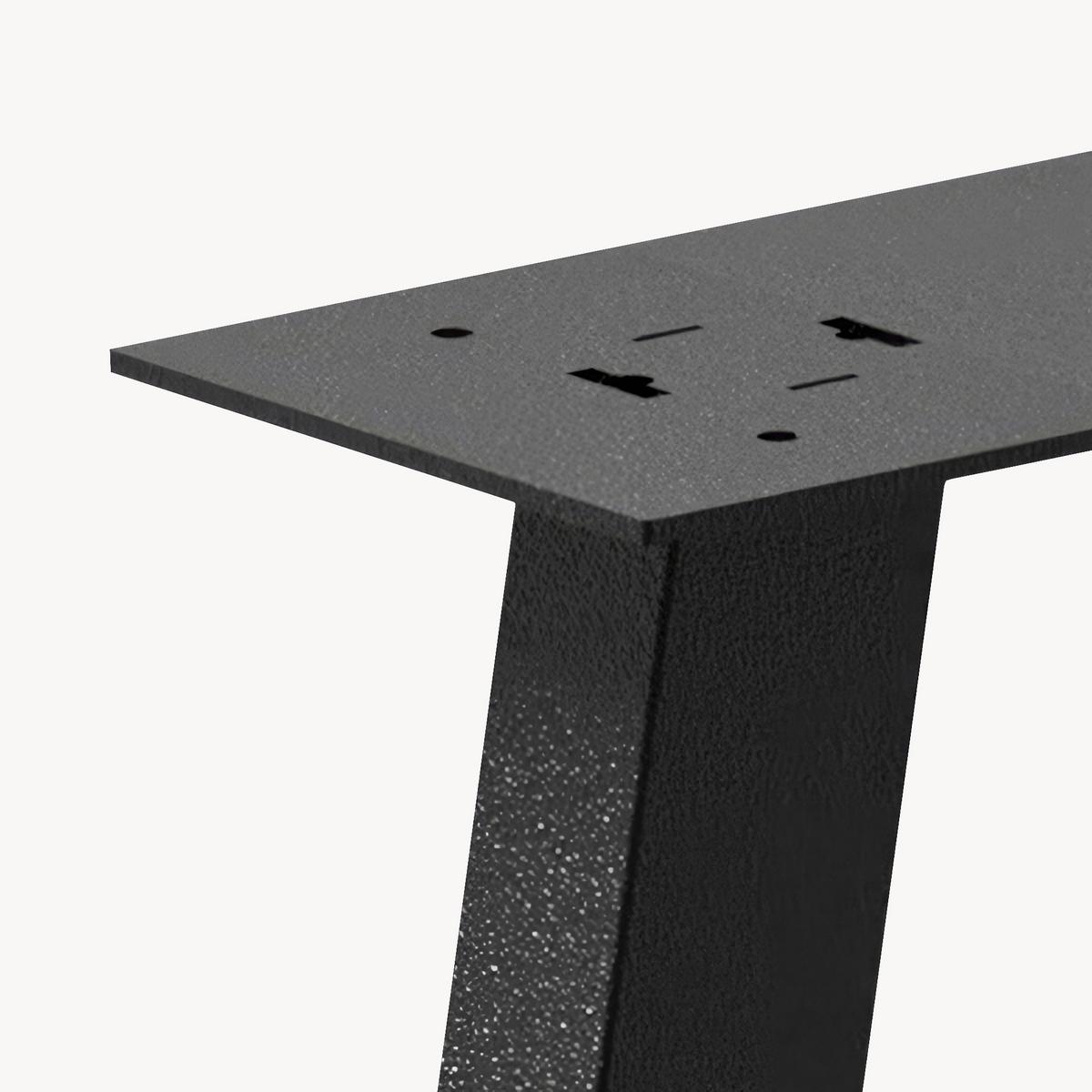 TISCHGESTELL-SET 2 TLG. Mariager - Schwarz, Metall (38/40/3cm) - [en.casa]