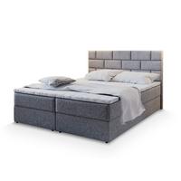 BOXBETT KERLO 140x200 cm mit Matratze und Topper - Hellgrau - Hellgrau, Holz (140/200cm) - MASSENO