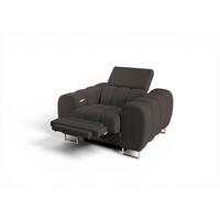SESSEL Bastien Relax In Stoff Gemma - Dunkelgrau, Holzwerkstoff/Textil (125/95/97cm) - Fun Möbel
