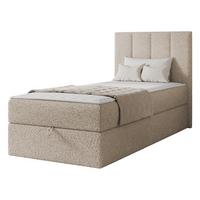 BOXBETT Rebos Single Boucle - H3 - Beige, Holz/Textil (100/200cm) - MIRJAN24