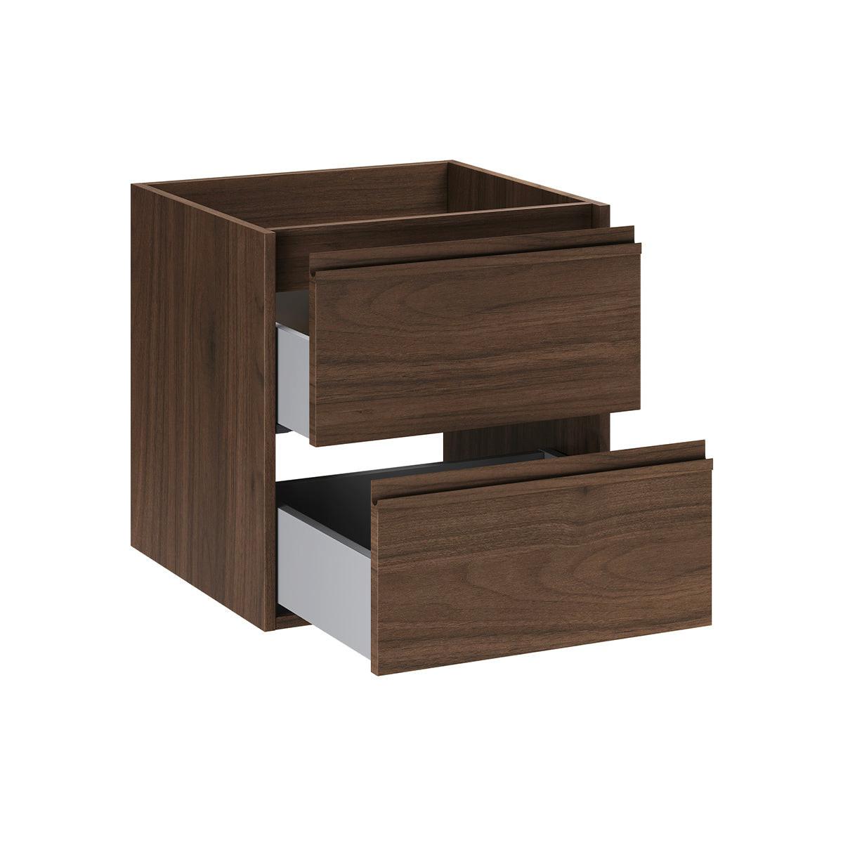 WASCHTISCHUNTERSCHRANK 50cm Edmé Dunkles Holz - Dunkelbraun, Holzwerkstoff (50/50/46cm) - Petits-meubles