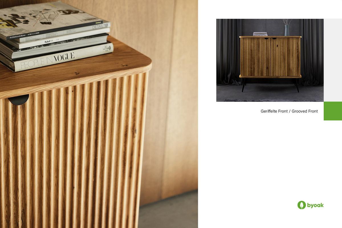 KOMMODE LINA - Wildeiche, Holz (97/87/46cm) - byoak