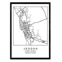 POSTER Jeddah Nordischen Stil A3 Rahmenlos - Klar, Papier (29.7/5/42cm) - Nacnic