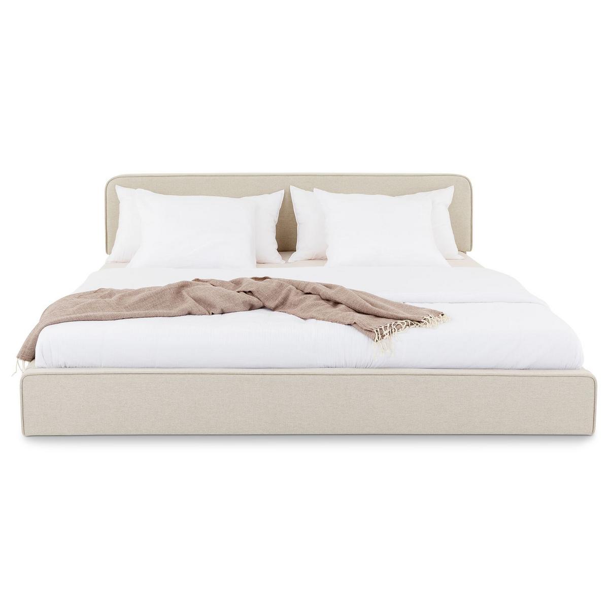 POLSTERBETT LATINI 160x200 cm cremeweiß - Creme, Textil (160/200cm) - IDIMEX