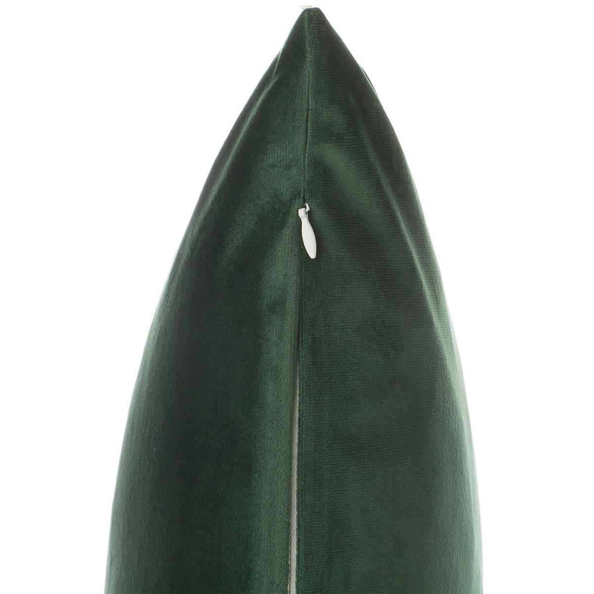 DEKOKISSEN 2er-Set Dunkelgrün 45/45 cm Fern - Dunkelgrün, Textil (45/45cm) - Beliani