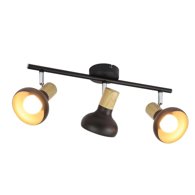 DECKENSTRAHLER Leyva 3-flammig 41.2/11/15.5cm - Schwarz, Metall (41.2/11/15.5cm) - Nettlife