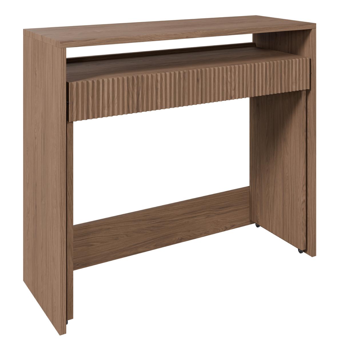 AUSZIEHBARER SCHREIBTISCH ZOOM EICHE CASELLA BRAUN 98 CM - Eichefarben, Holzwerkstoff (39/98/87cm) - Selsey