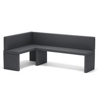 ECKBANK links OWEN Kunstleder, 142/196 cm Dunkelgrau - Dunkelgrau, Holz/Kunststoff (142/196cm) - Idohome