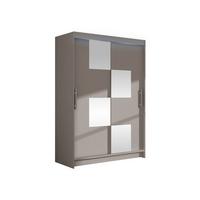 KLEIDERSCHRANK Miami III, mit RGB LED Beleuchtung - Kaschmir/Silberfarben, Holzwerkstoff/Kunststoff (120/200/58cm) - MIRJAN24