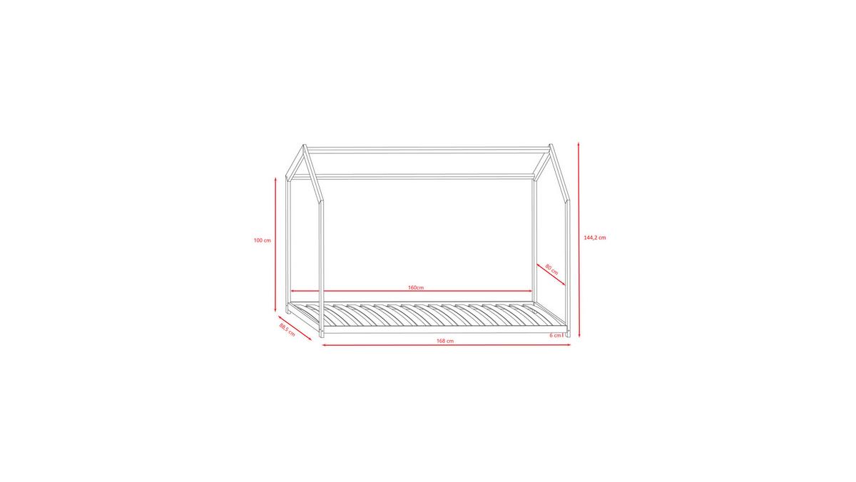 KINDERBETT BELLA ohne Schublade ohne Matratze Holz 160/80 - Sonoma Eiche, Holzwerkstoff (80/160cm) - RAUMHIRSCH FURNITURE