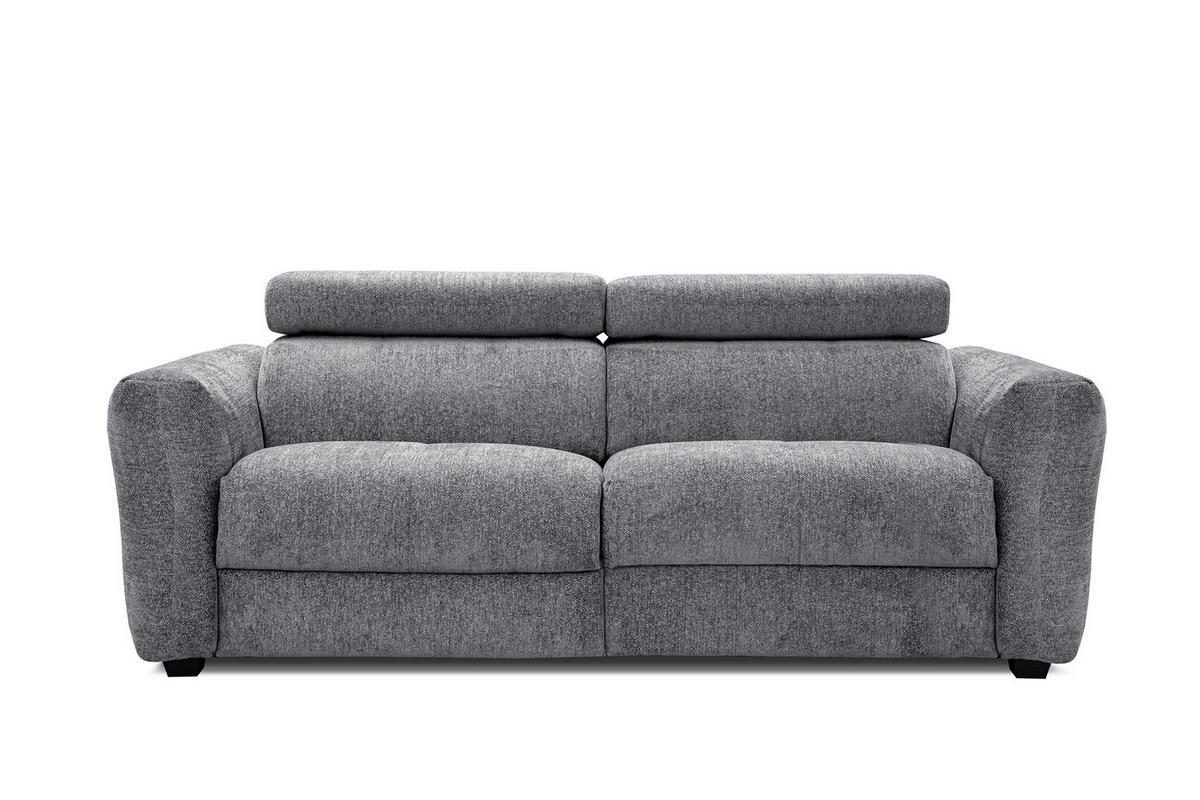 SOFA CALVERA 3-Sitzer mit 1 Relaxfunktion, grau - Grau, Holzwerkstoff/Textil (204/79/106cm) - Wozimo