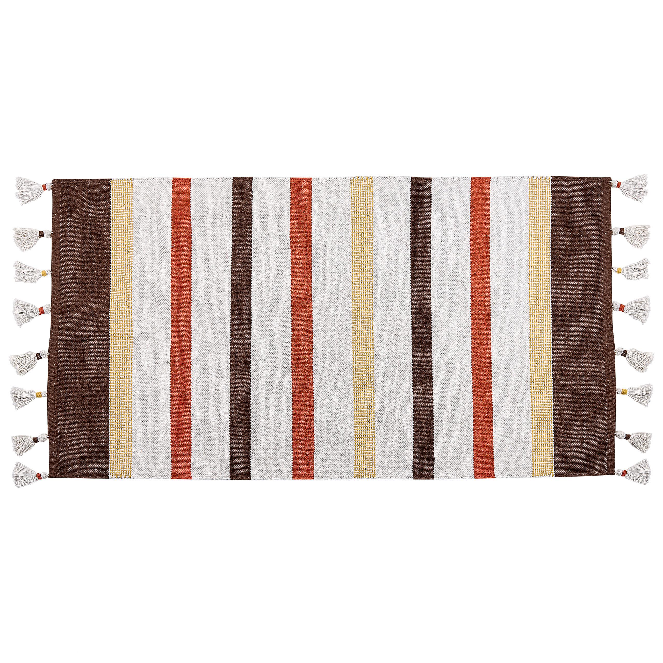 TEPPICH geflochten Hisarli 150/80 cm - Braun, Textil (80/150cm) - Beliani