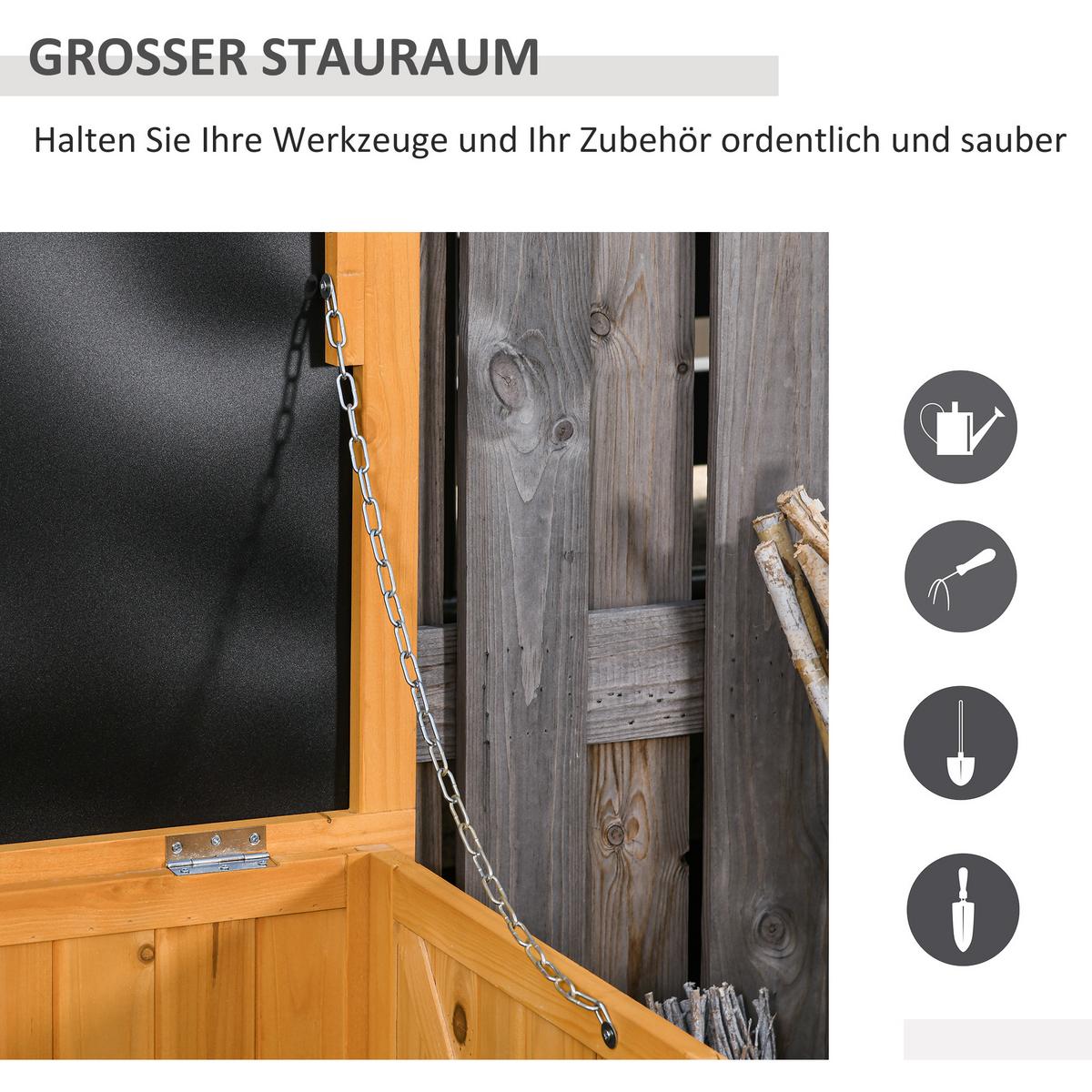 GARTENBOX, Kissenbox, Aufbewahrungsbox, wetterbeständig, Massivholz, Gelb - Gelb, Holz (56/60/127cm) - Outsunny