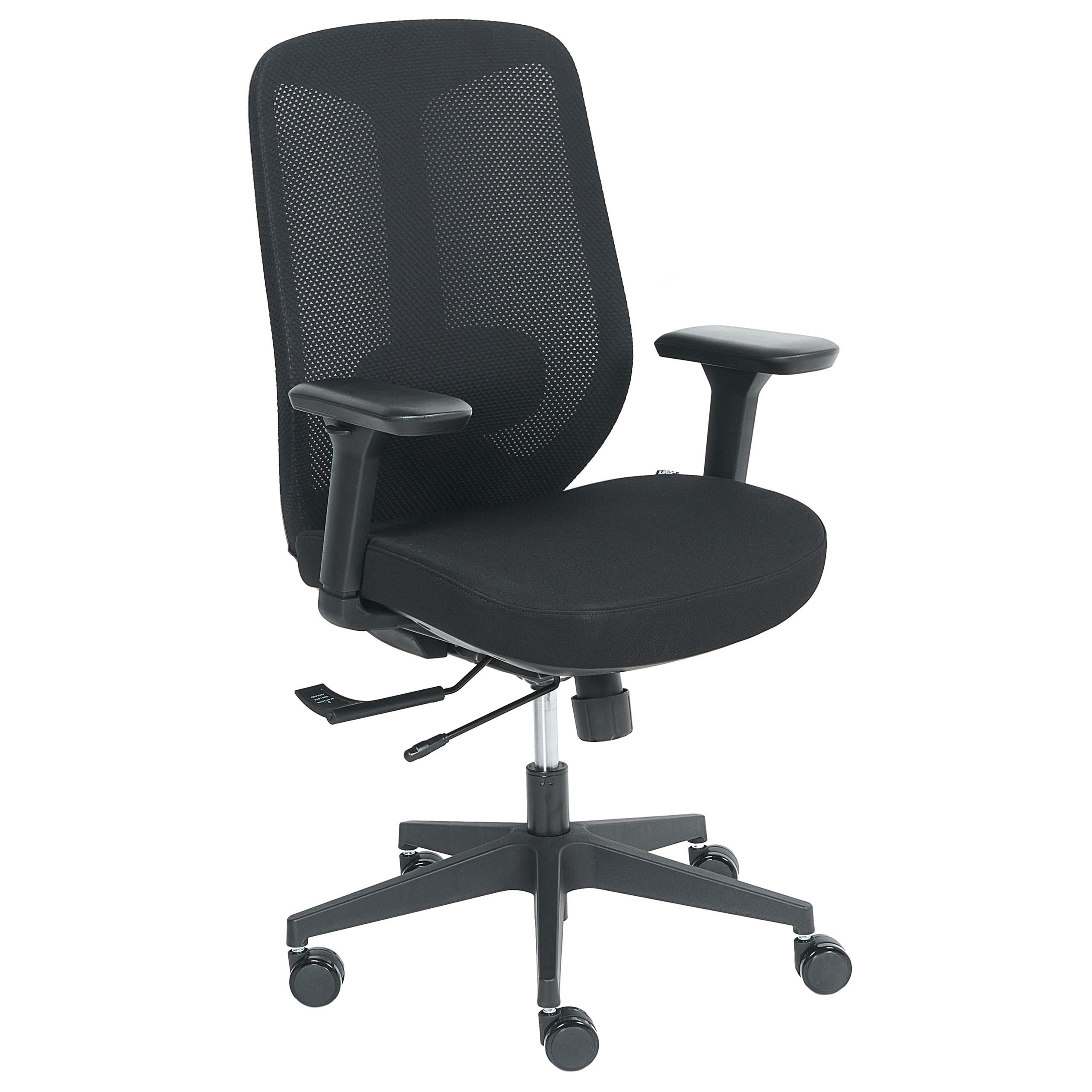 BÜROSTUHL Stoff Schwarz Zelar - Schwarz, Textil (64/115/60cm) - Beliani
