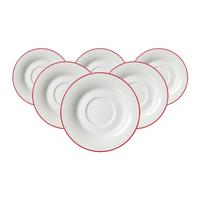 TEEUNTERTASSEN Ostfriese Rot ø 12,5 cm 6er Set - Rot, Keramik (12.5cm) - Ritzenhoff Breker