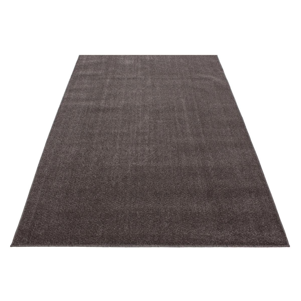 TEPPICH Kurzflor MAIN in Mokka, einfarbig, 60 x 100 cm - Braun, Textil (100/60cm) - KADIMA DESIGN