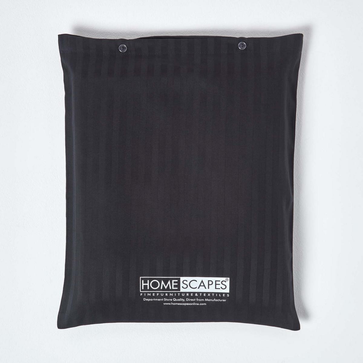 DAMAST-BETTLAKEN ohne Gummizug, 100% Ägyptische Baumwolle - Schwarz, Textil (240/275cm) - Homescapes