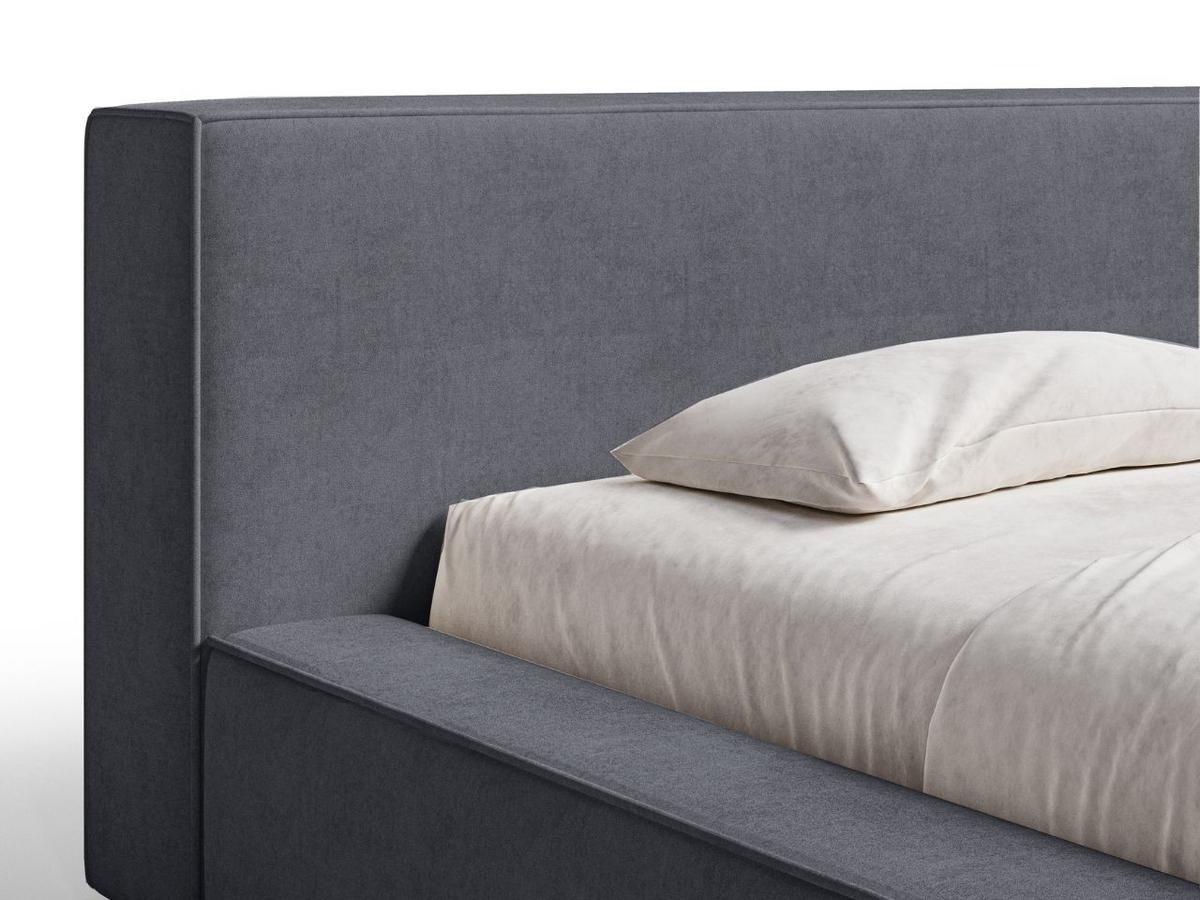 POLSTERBETT Mali 120x200 Dunkelgrau - Dunkelgrau, Textil (120/200cm) - Graingold