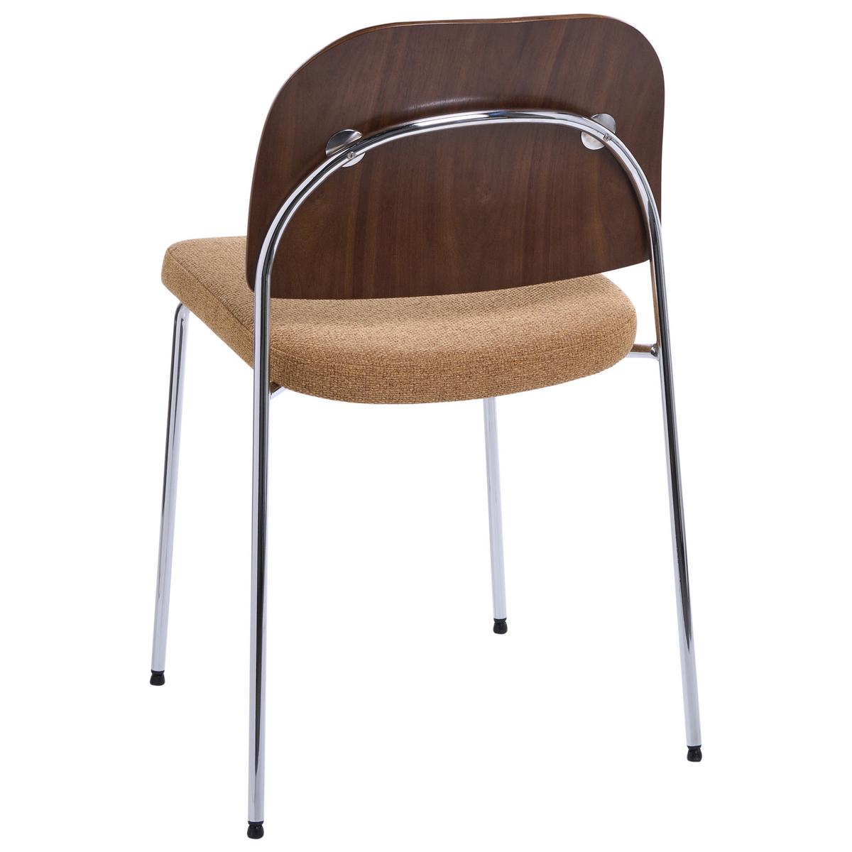 ESSZIMMERSTUHL 2er-Set Metall Orange/Dunkelbraun Ashcroft - Dunkelbraun, Metall (50/80/50cm) - Beliani