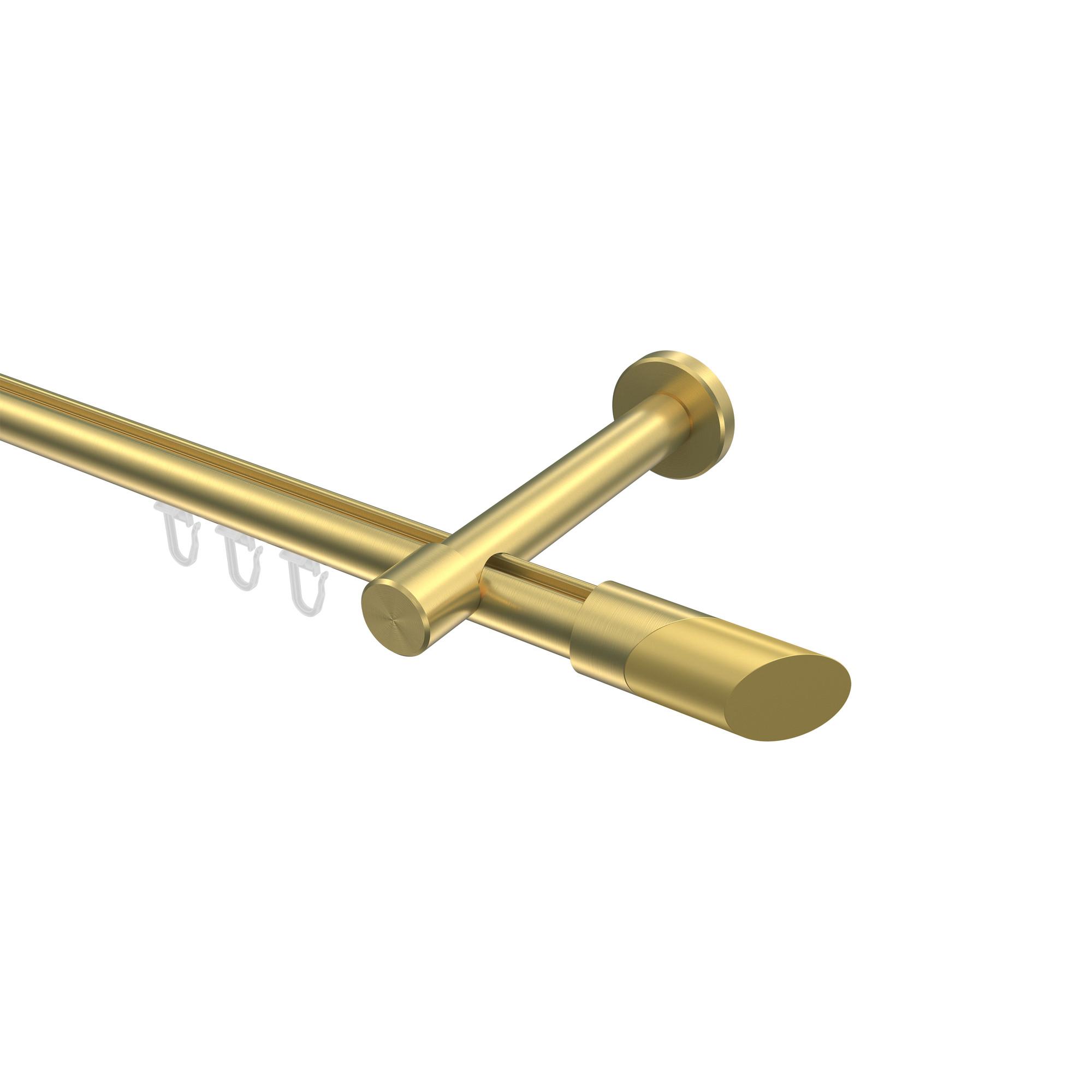 GARDINENSTANGE INNENLAUF Prestige Verano 100 cm, 1-läufig, 20 mm Ø Messing-Optik - Messingfarben/Goldfarben, Metall (100cm) - INTERDECO