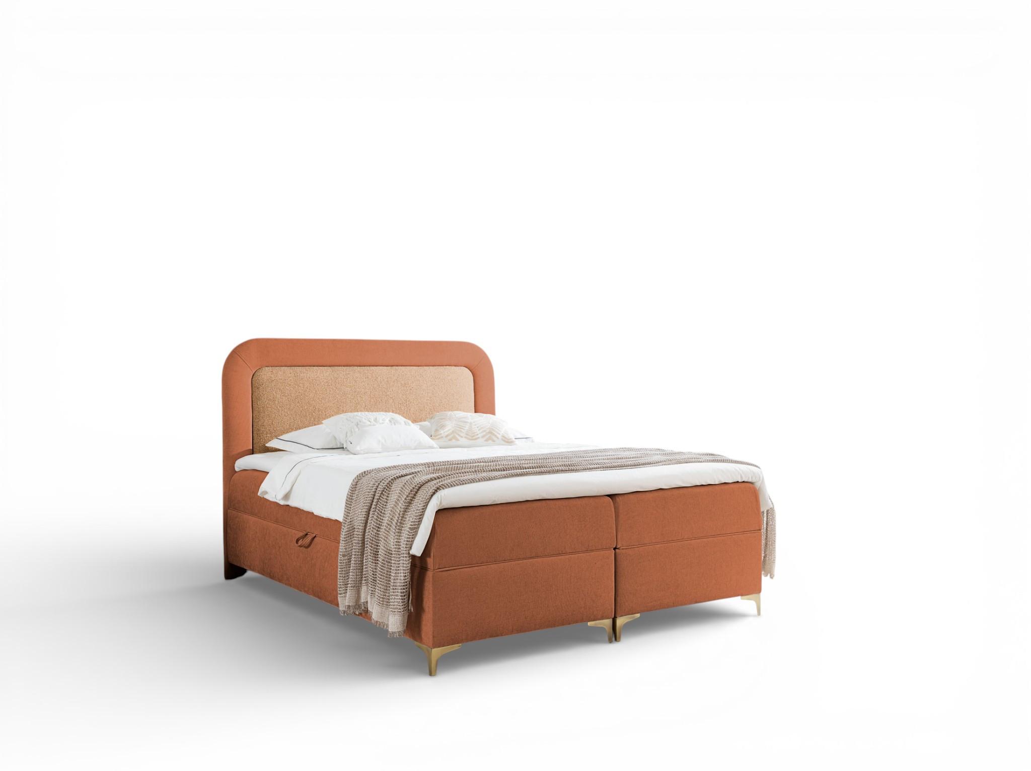BOXBETT Willow - Braun, Holzwerkstoff/Textil (160/200cm) - Fun Möbel
