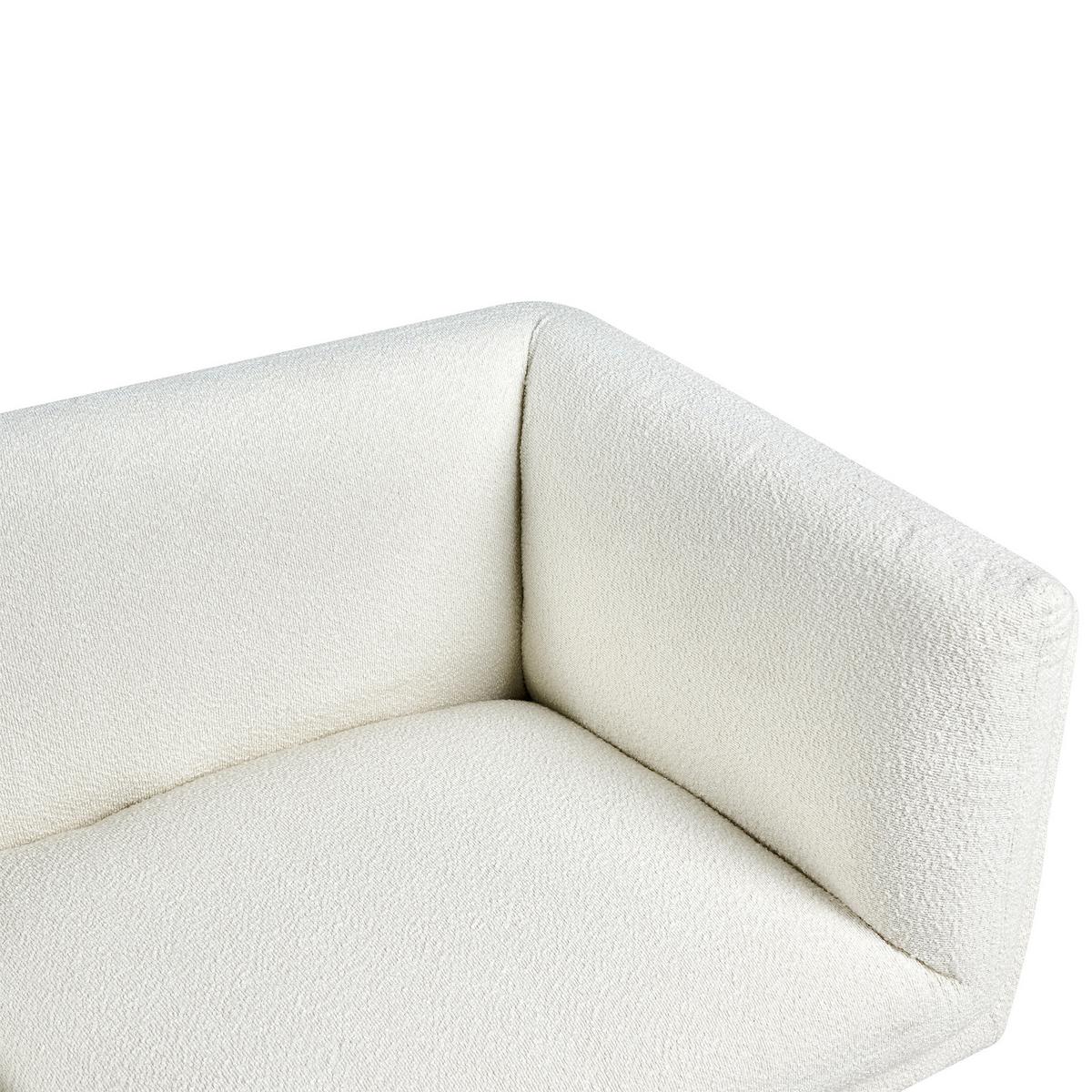2-SITZER-SOFA Bouclé Cremeweiß Vorgod - Creme, Textil (180/76/84cm) - Beliani