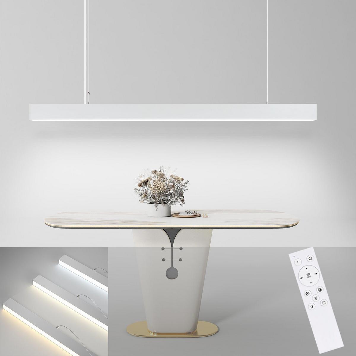 LED-PENDELLEUCHTE Thalyn 107/7/150 cm - Weiß, Metall (107/7/150cm) - ZMH