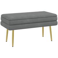 TRUHENBANK Grau - Dunkelgrau, Kunststoff (37.5/43/79.5cm) - HOMCOM