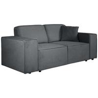 2-SITZER SOFA Pedro ohne Schlaffunktion dunkelgrau - Dunkelgrau/Schwarz, Textil (185/75/88cm) - Beautysofa