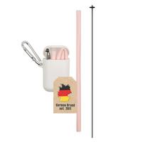 STROHHALME mit Reinigungsbürste und Aufbewahrungsbox - Grau, Kunststoff (1/5.6cm) - Intirilife