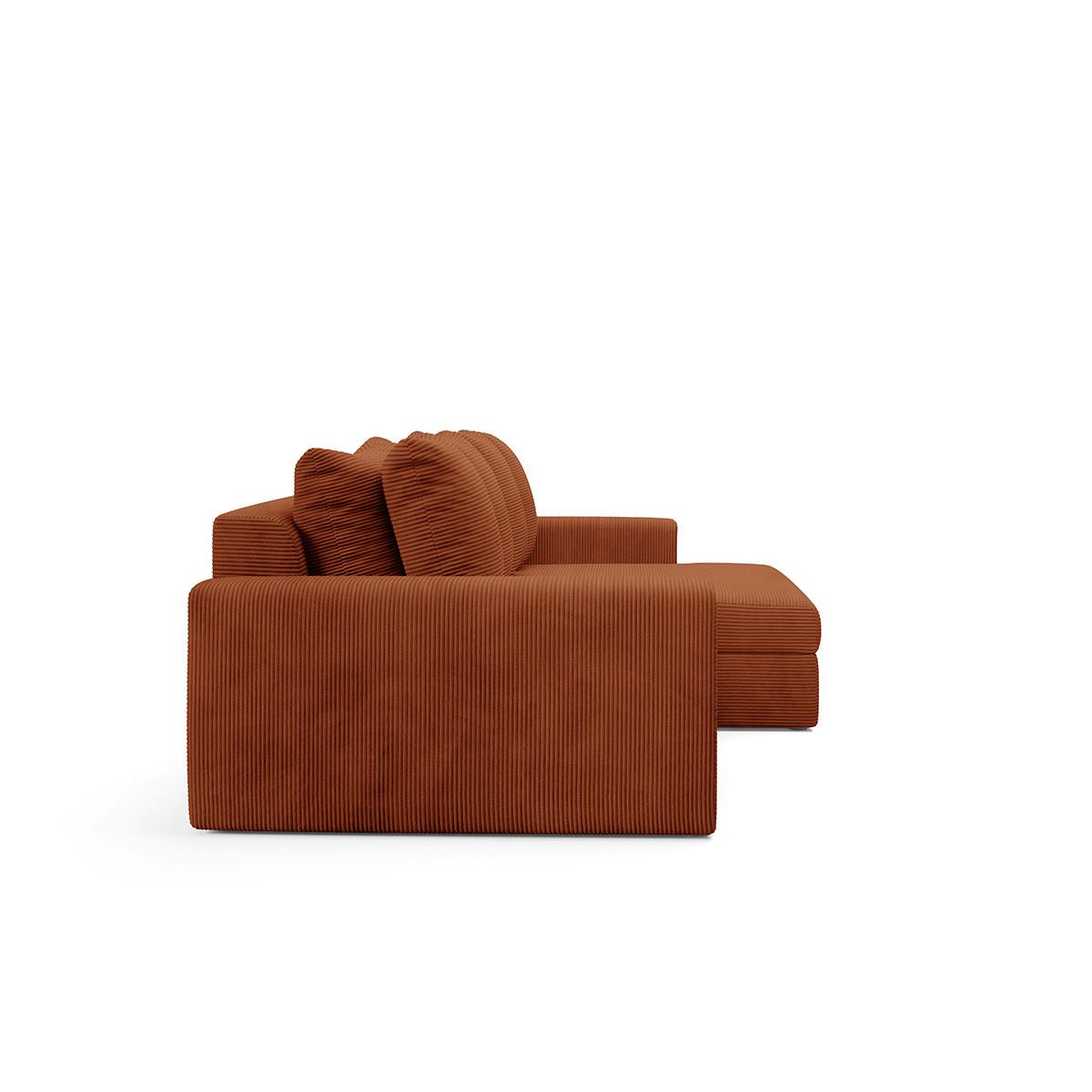 ECKSOFA Paola 3 Sitzplätze Ziegelrot - Rot, Holz (272/167cm) - Petits-meubles