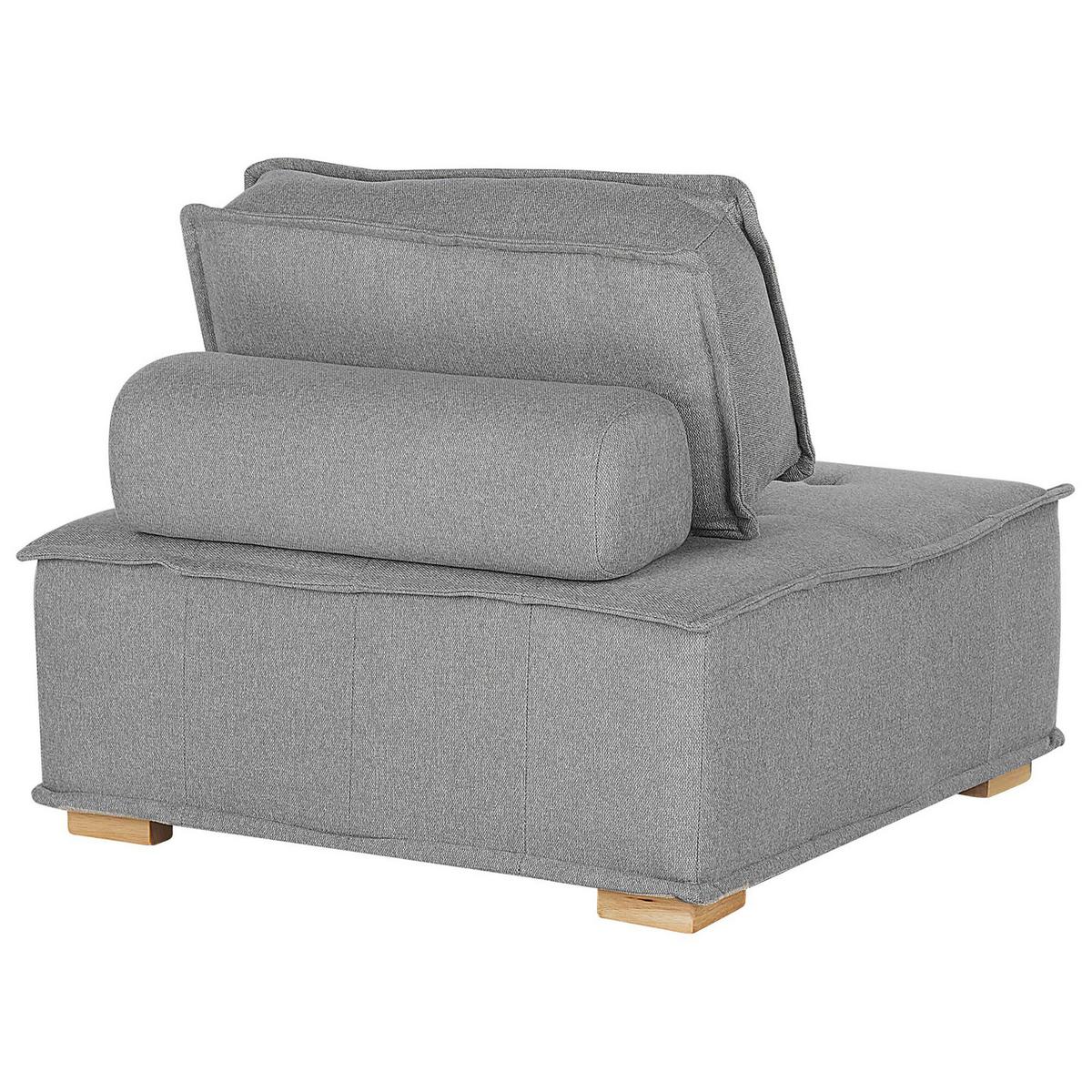 SESSELMODUL Stoff Grau Tibro - Dunkelgrau/Braun, Textil (100/40/100cm) - Beliani
