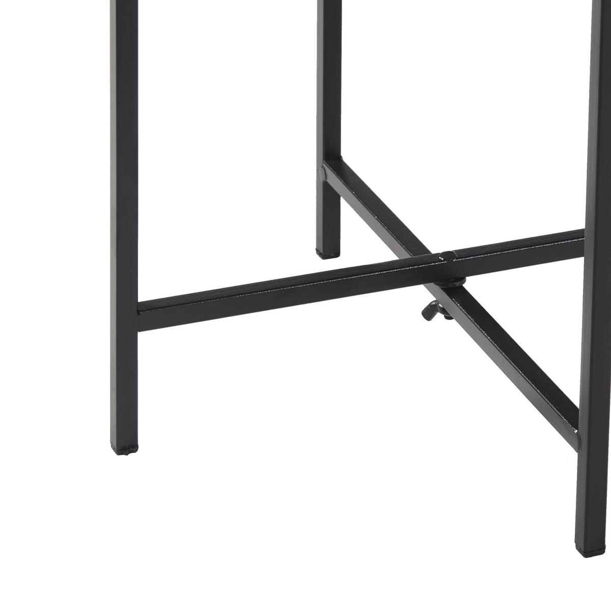 PFLANZENSTÄNDER-SET 3 TLG. Orsa - Schwarz, Metall (23/54/23cm) - [en.casa]